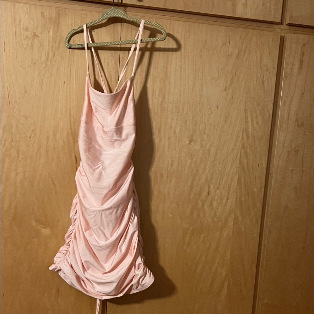Lucy in the Sky Blush Satin Dress